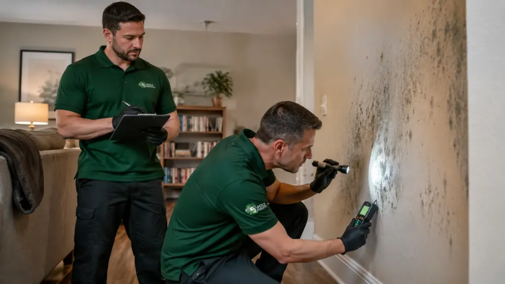 team doing mold inspection and removal in Chicago